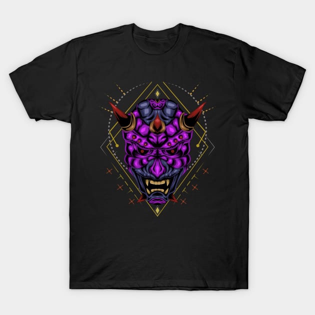 Devil face vector illustration T-Shirt by AGORA studio